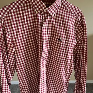 Vineyard Vines Red and White Checkered Button-Down Shirt
